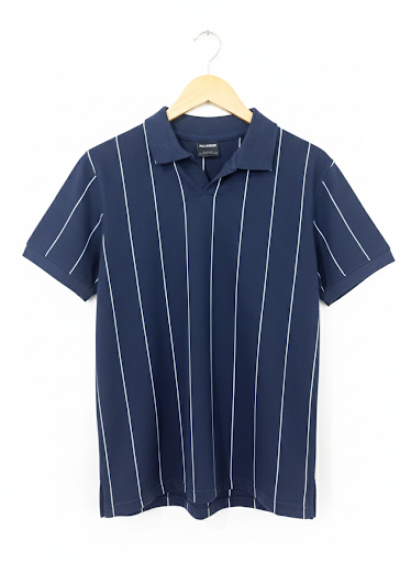 Navy Blue Stripe Polo