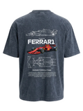 ACID WASH FERRARI DROP TEE