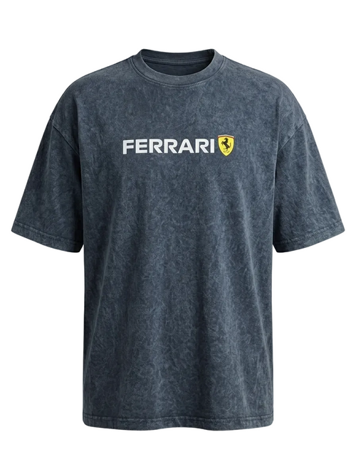 ACID WASH FERRARI DROP TEE