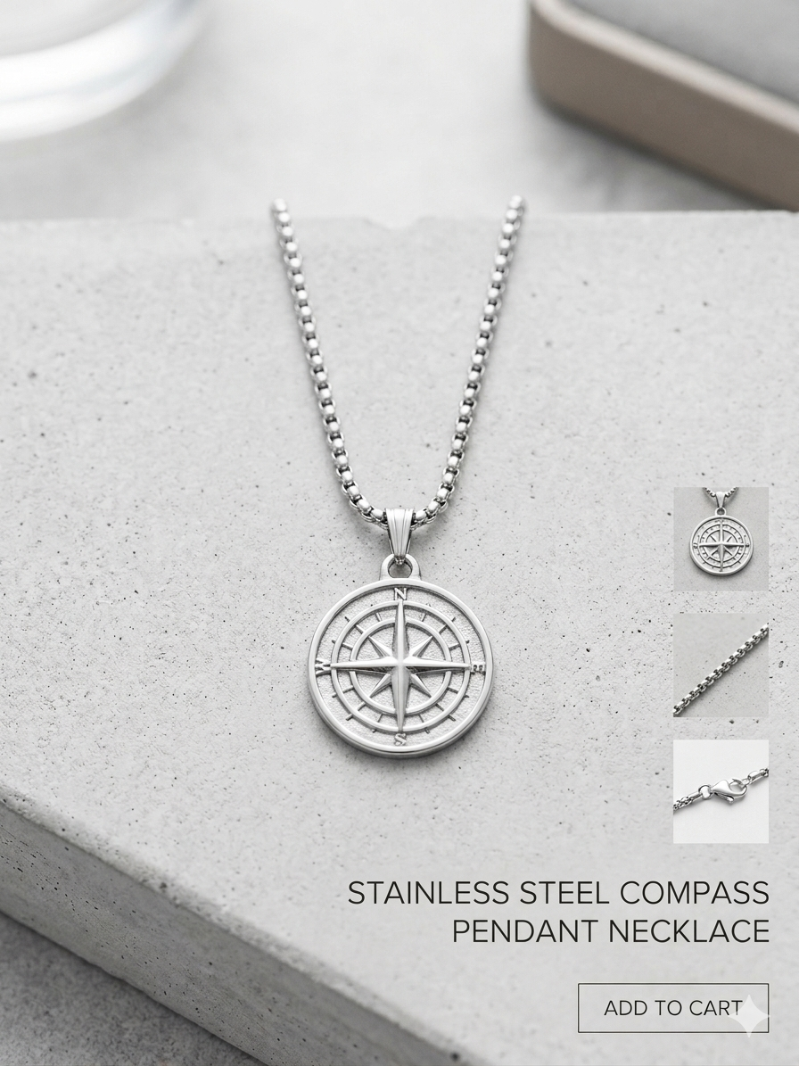 Compass Pendant Chain