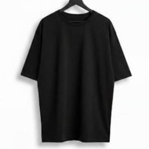 Black Plain dropshoulder