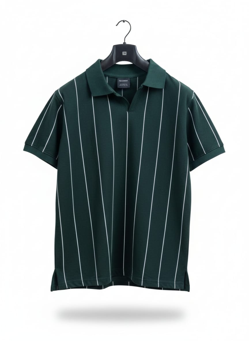 Emerald Stripe Polo