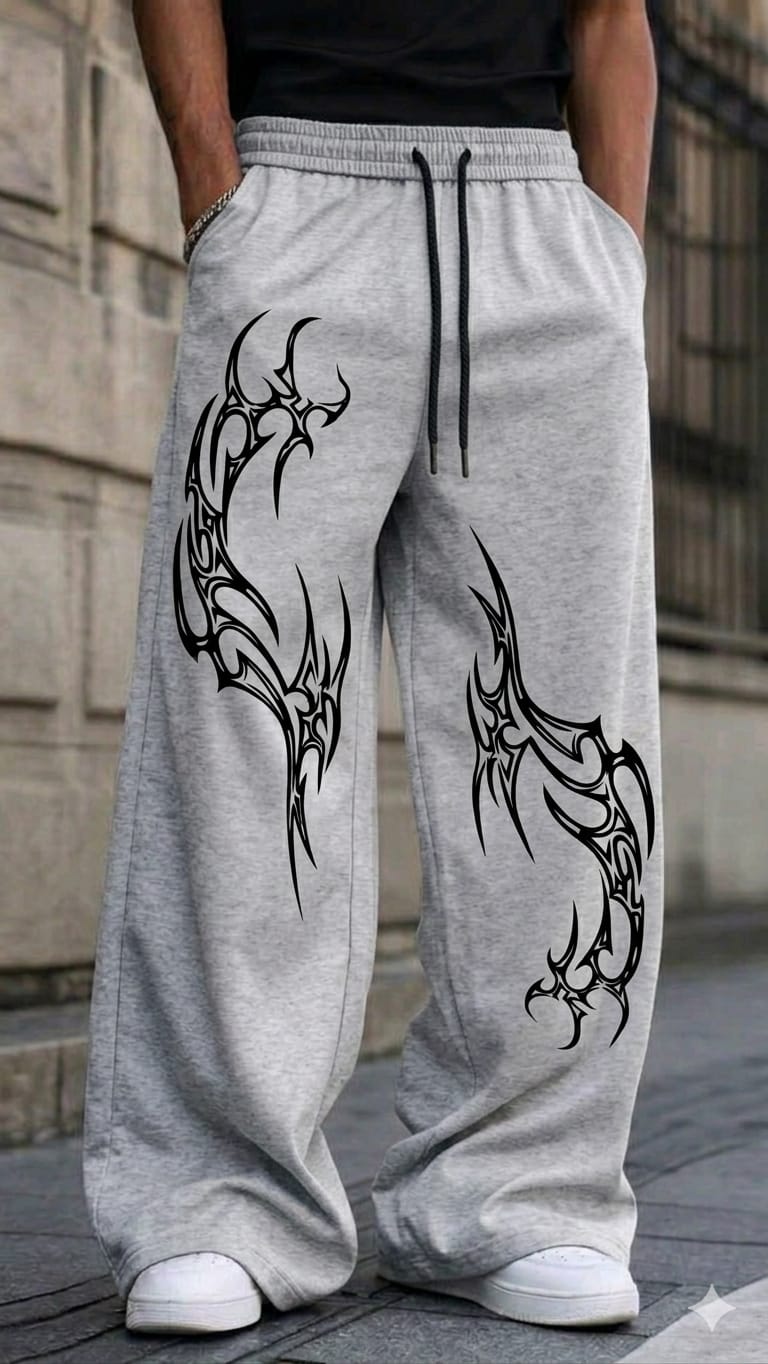 Grey printed sweatpant