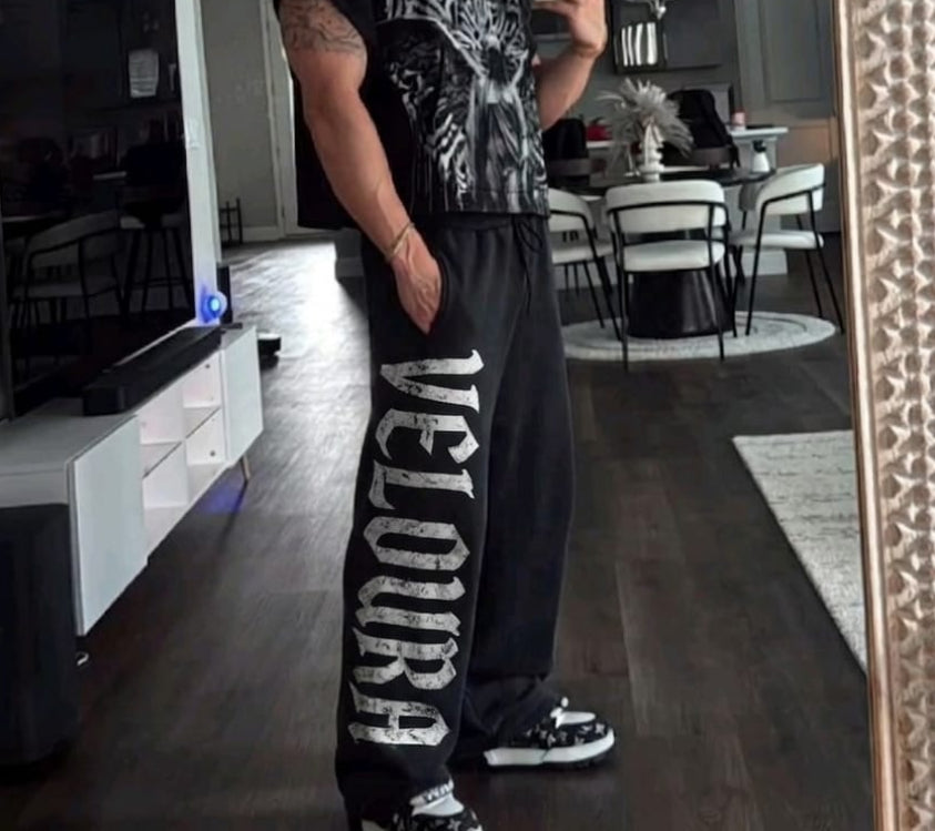 Veloura Distressed Print Sweatpant