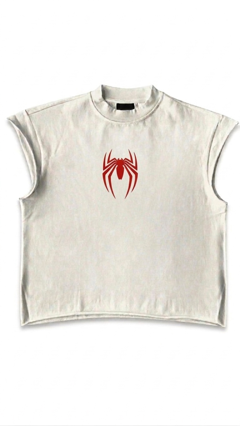 The White Spider Print Tank Top