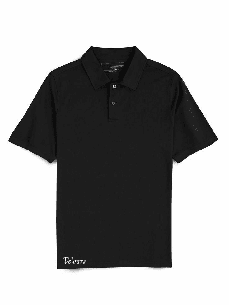 Black Plain Polo