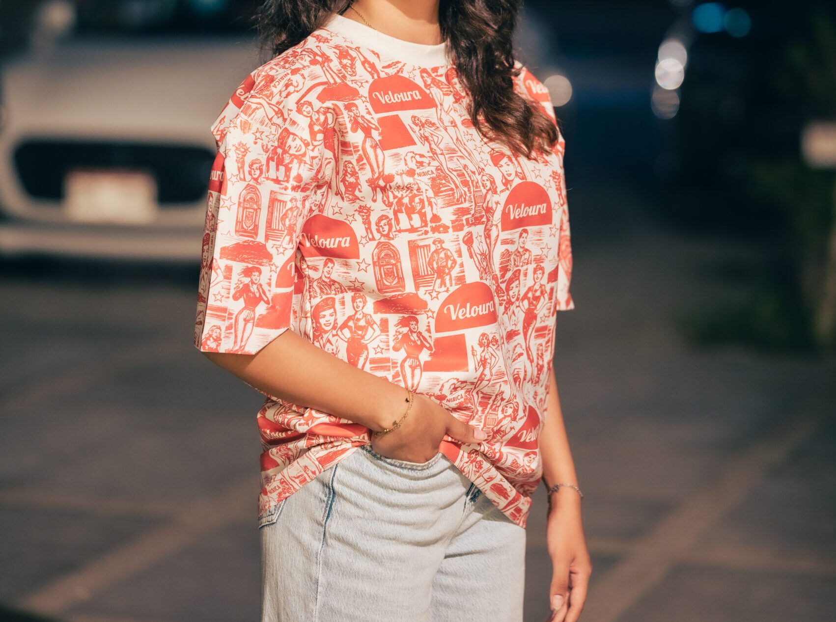 VELOURA MASHUP DROP T-SHIRT - Image 3