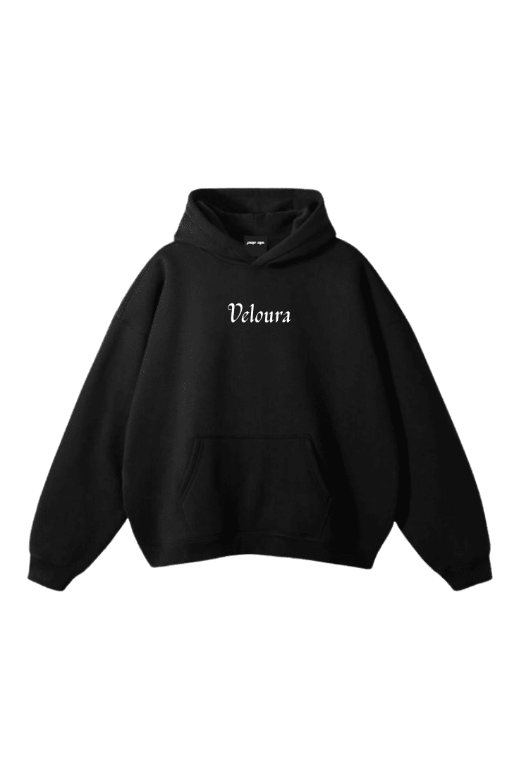 Black Veloura Hoodie - Image 2